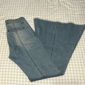 Decorative Mid-Rise Flare/Bell Bottom Jeans